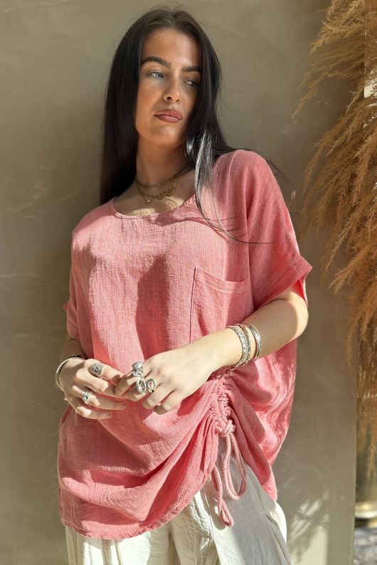 Santa Eulalia Hitch Top Washed Watermelon